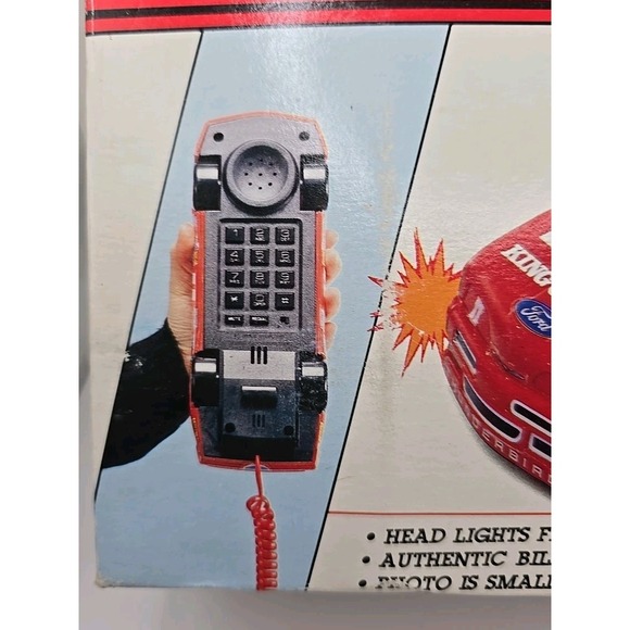 NASCAR Bill Elliott #11 Bud Columbia Tel-Com Corded Telephone Vintage New In Box - Picture 3 of 6